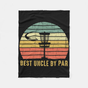 Best Uncle By Par Funny Disc Golf Gift For Men Fleece Blanket