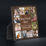 Best Uncle Ever 12 Photo Collage  Plaque<br><div class="desc">Create your own photo collage board with 12 of your favourite photos with a white background. Customise with photos of grandchildren. Makes a treasured keepsake gift for grandma on birthday,  mother's day,  grandparent's day,  etc.</div>