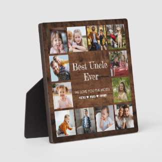Best Uncle Ever 12 Photo Collage Plaque