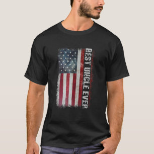 Best Uncle Ever American Flag Father's Day  For Un T-Shirt