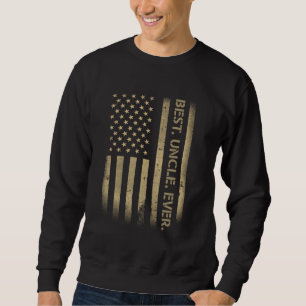 Best Uncle Ever American USA Grunge Flag Father's Sweatshirt