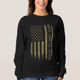 Best Uncle Ever American USA Grunge Flag Father's Sweatshirt