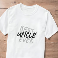 Best Uncle Ever Modern Black and White Grunge