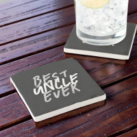 Best Uncle Ever Modern White and Grey Grunge