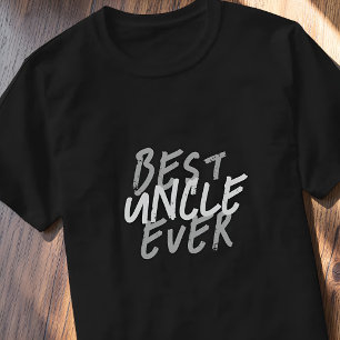 Best Uncle Ever Modern White and Grey Grunge T-Shirt