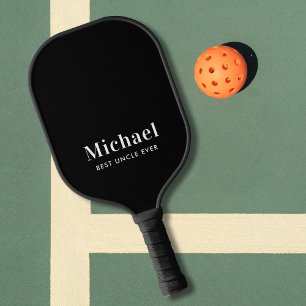 Best Uncle Ever Monogram Black Pickleball Paddle