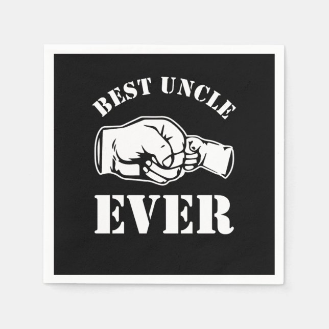 Best Uncle Ever Niece Nephew Godfather Dad Mum Gif Napkin (Front)
