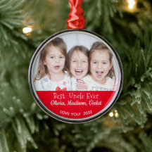 Best  Uncle Ever Personalised Photo Christmas