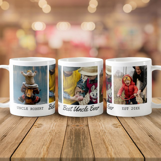 Best Uncle Ever Personalised Photo Collage Coffee Mug (Creator Uploaded)