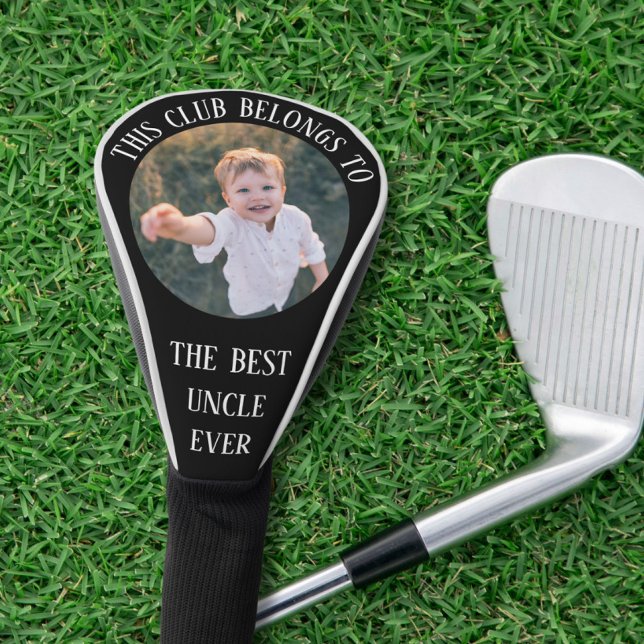 Best Uncle Ever Photo Black Golf Head Cover (Creator Uploaded)