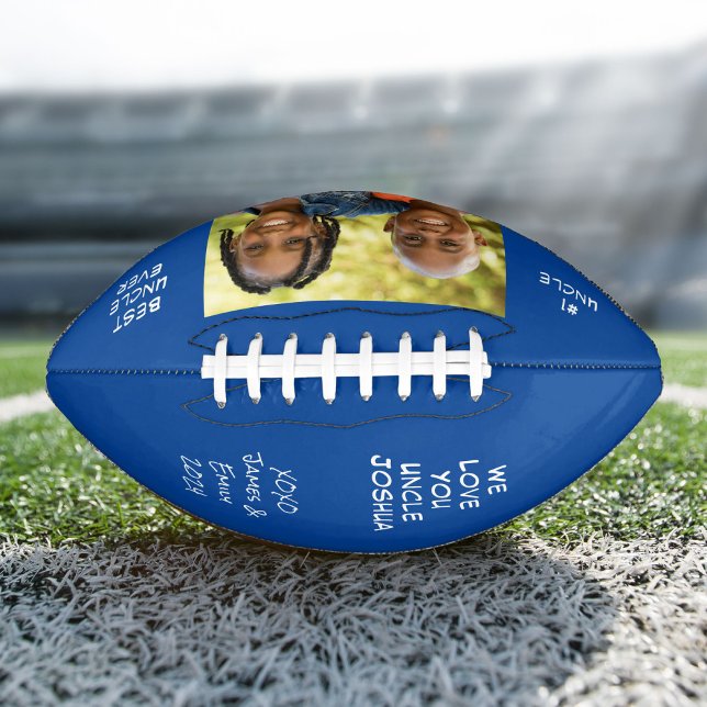 Best Uncle Ever Photo Blue Football (Creator Uploaded)