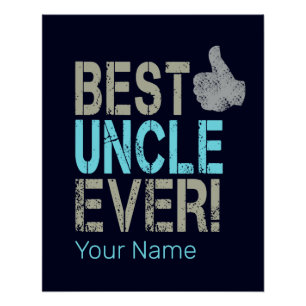 Best Uncle Ever Vintage Design With Thumb Up Poster