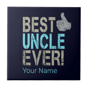 Best Uncle Ever Vintage Design With Thumb Up Tile