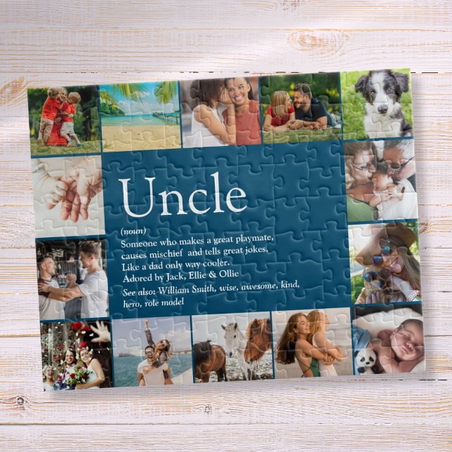Best Uncle Funcle Definition 14 Photo Blue Jigsaw Puzzle (Best Uncle Funcle Definition 14 Photo Blue Jigsaw Puzzle)