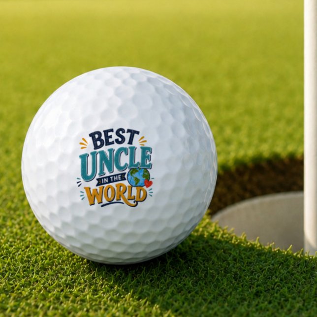 Best Uncle in the World Golf Ball (Creator Uploaded)
