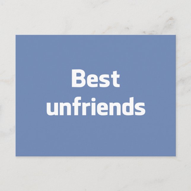 Best Unfriends Postcard (Front)