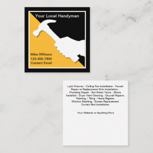 Best Unique Handyman Business Cards Design