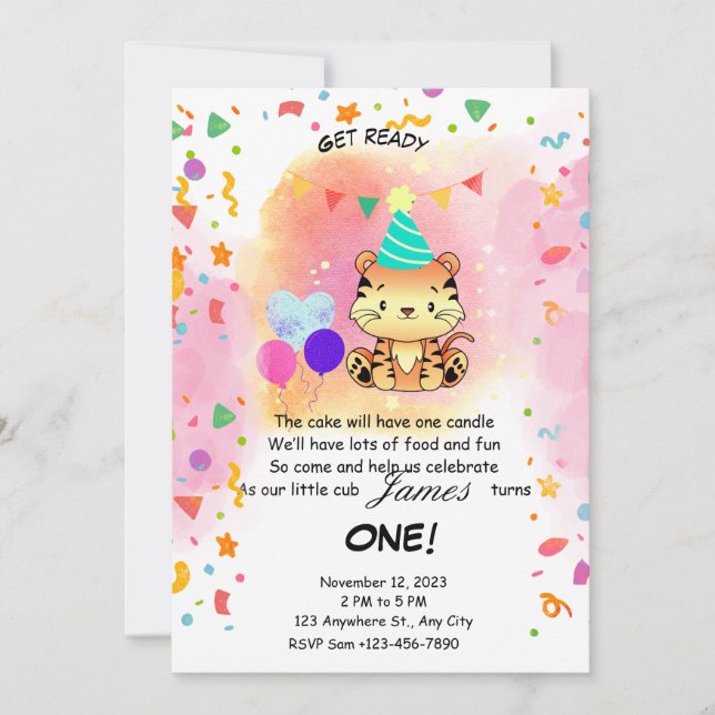 Best unique wild  invitation (Front)