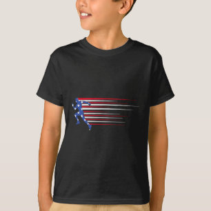 Best Usa American Flag Track And Field Gift Team M T-Shirt