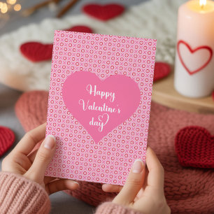 Best Valentine’s Card Pink Hearts Romantic Design