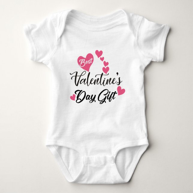 Best Valentines Day Baby Bodysuit - Cute Gift Desi (Front)
