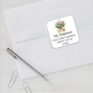Best Value, Cute Coneflowers Return Address Square Sticker