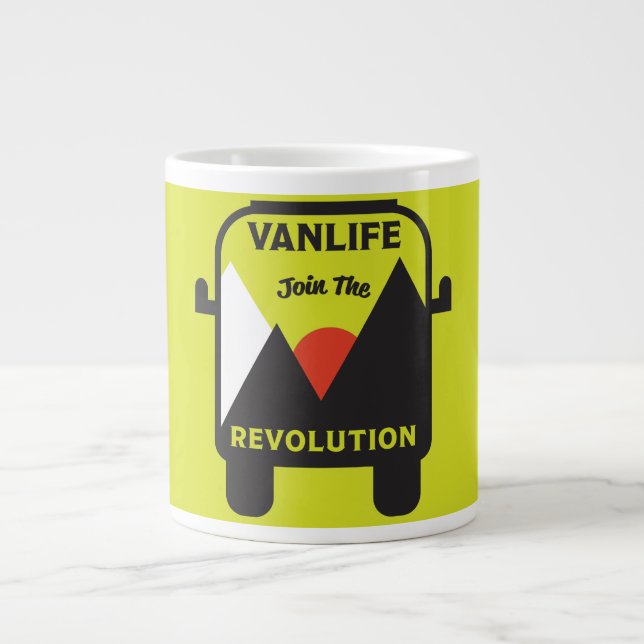 Best van life nomad large coffee mug (Front)