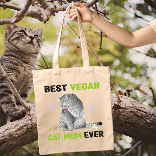 Best Vegan Cat Mum Ever Tote Bag