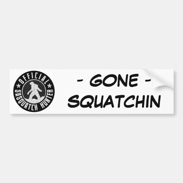 Best Version - OFFICIAL Sasquatch Hunter Design Bumper Sticker (Front)