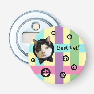 ""Best Vet!" Customisable Button Bottle Opener