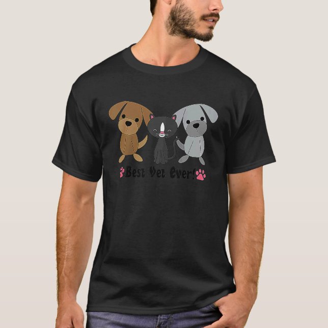 Best Vet Ever Cat Dog Veterinarian Pet Animal Clin T-Shirt (Front)