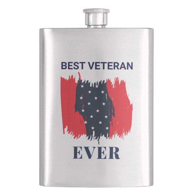 Best Veteran Ever Classic Flask (Front)