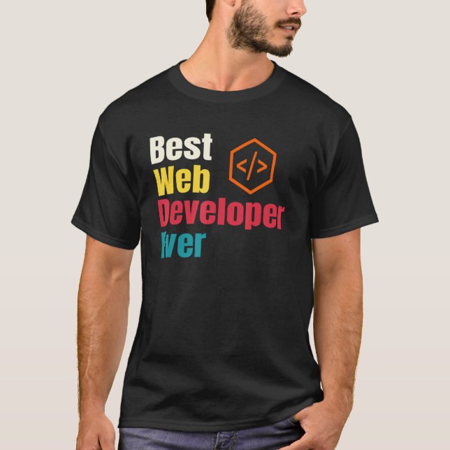 Best Web Developer Website Programmer Coder Comput T-Shirt (Front)