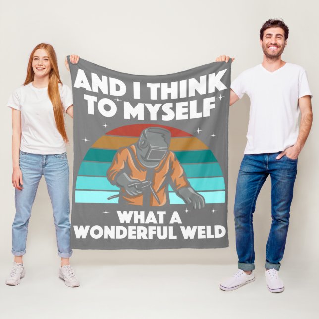 Best Welding Art Men Women Arc Welder Pipeliner Ir Fleece Blanket (In Situ)