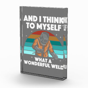 Best Welding Art Men Women Arc Welder Pipeliner Ir Photo Block