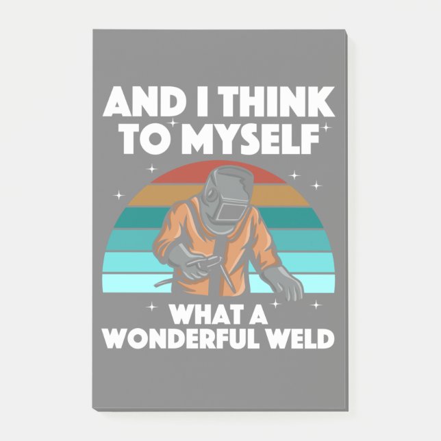 Best Welding Art Men Women Arc Welder Pipeliner Ir Post-it Notes (Front)