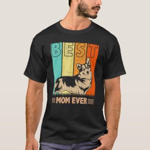 Best Welsh Corgi Dog Mum Ever Retro Graphic Mama M T-Shirt