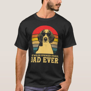 Best Welsh Springer Spaniel Dad Ever Dog Retro Vi T-Shirt