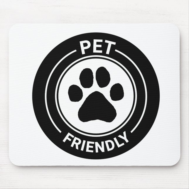 Best Westie Pet Friendly Drawn Paw - Black Mouse Pad (Front)