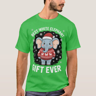 Best White Elephant Gamer Funny Christmas Party fa T-Shirt