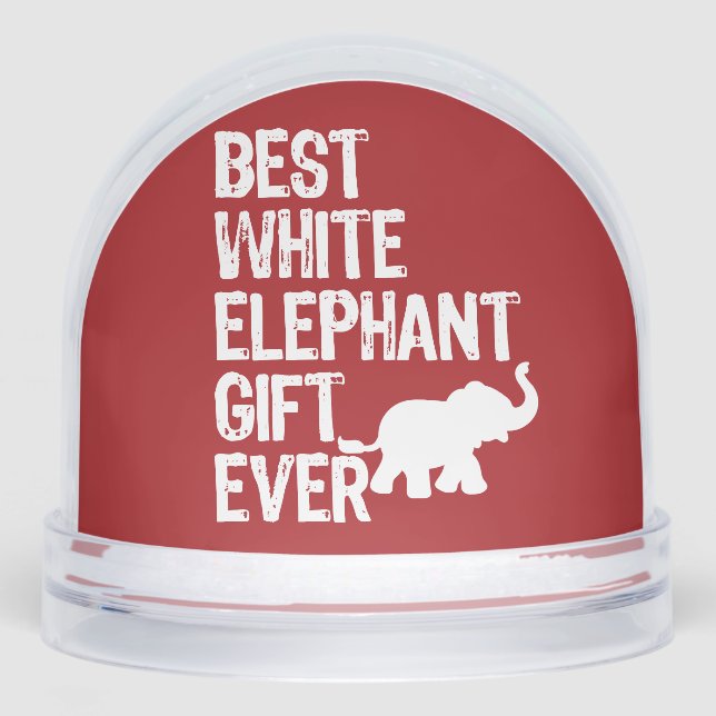 Best White Elephant Gift Ever Christmas Funny  Snowglobe (Front)