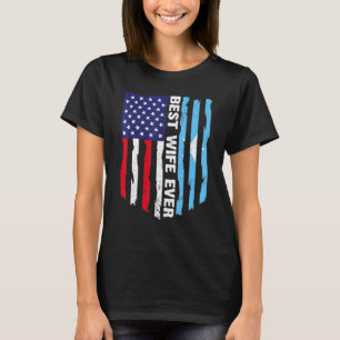 Best Wife Ever American Somalia Flag Graphic Mothe T-Shirt