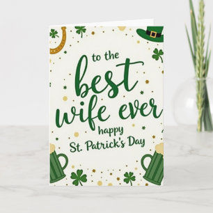 Best Wife Happy St Patricks Day Card