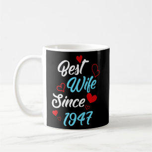 Best Wife Since 1947 Wedding Anniversary Coffee Mug