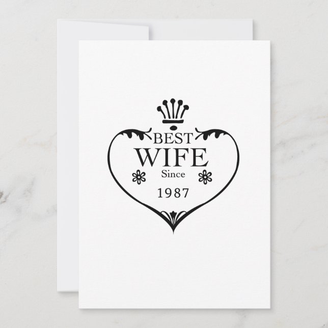 Best Wife Since 1987 30th wedding anniversary Card (Front)