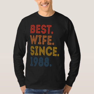 Best wife Since 1988 Vintage 33rd Wedding Annivers T-Shirt