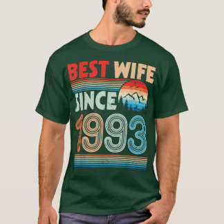 Best Wife Since 1993 Happy Husband Married Wedding T-Shirt