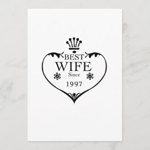 Best Wife Since 1997 20th wedding anniversary Card