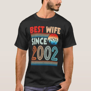 Best Wife Since 2002 Happy Husband Married Wedding T-Shirt