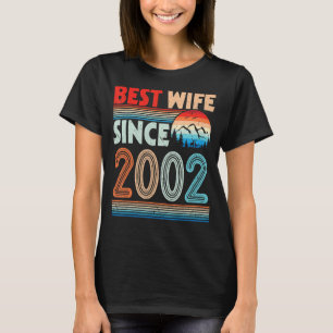 Best Wife Since 2002 Happy Husband Married Wedding T-Shirt